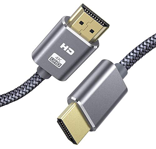 SUCESO Cable HDMI 4K 1M Cable HDMI 2.0 de Alta Velocidad Trenzado de Nailon Ultra HD 4K a 60Hz a 18Gbps Soporta con Video 4K UHD 2160p,HD 1080p,3D,Ethernet,Xbox 360,BLU-Ray PS3 PS4 Arco HDCP 2.2-Gris