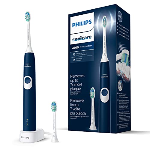 Philips Sonicare ProtectiveClean HX6801/08 - Cepillo de dientes eléctrico con sensor de presión, tecnología BrushSync, 2 intensidades y 2 cabezales incluidos