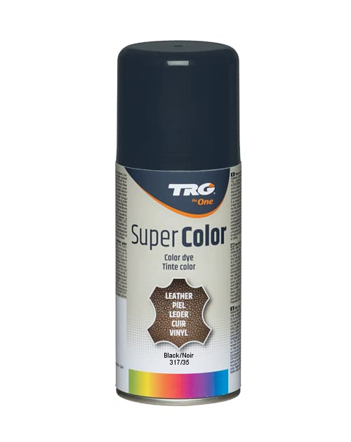 TRG The One Super Color, Tintura en aerosol para el calzado de piel, 317 Negro, 150 ml