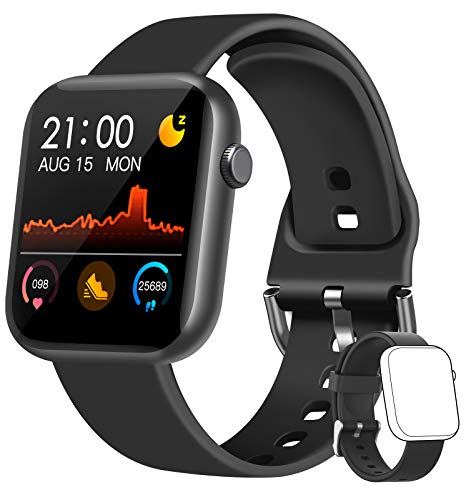 WWDOLL Smartwatch, 1.3 Pulgadas Reloj Inteligente Hombre, Reloj Deportivo con Pulsómetro, Cronómetro, Presión Arterial, Calculadora, Monitor de Sueño, IP67 Smart Watch para Android iOS
