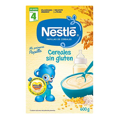 NESTLÉ Papilla Cereales Sin gluten - Alimento Para bebés - Paquete de 600g