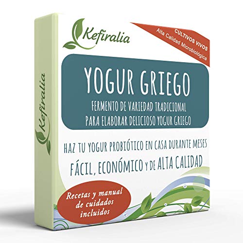 Fermento de Yogur Griego (Reusable de forma ilimitada) + Instrucciones + Recetas + Ayuda y asesoramiento en español - KEFIRALIA®