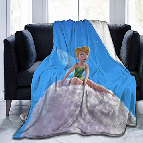 XCNGG mantas de cama mantas de siesta mantas de aire acondicionado Tinker Bell Throw Blanket Ultra Soft Flannel Warm Fluffy with Blankets, Velvet Anti Pilling Fleece Easy to Care Children's Blanket,fo