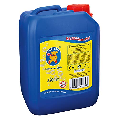 Pustefix- Burbujas de jabón Botella de Recambio de 2.5l, Color Azul (Carrera Toys GmbH 869745)
