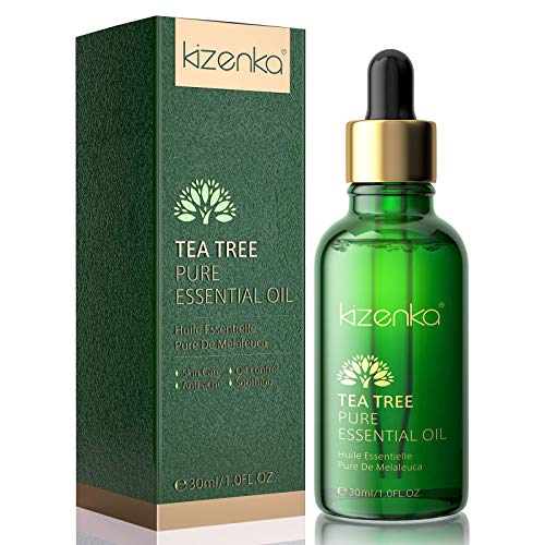 Aceite de árbol de té kizenka para piel, aceite esencial de árbol de té para tratamiento facial natural para acné manchas- 30ML