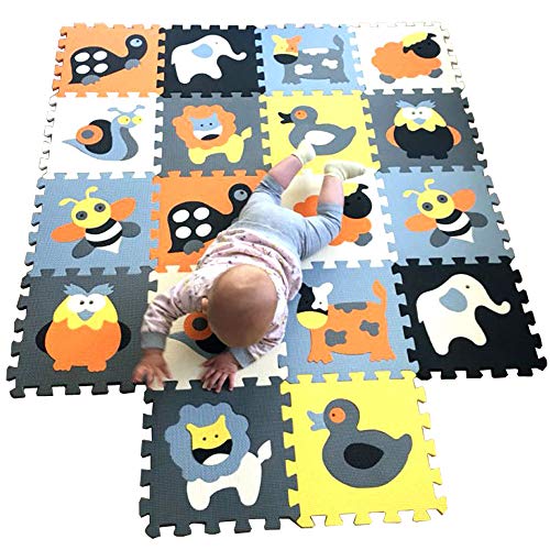 MQIAOHAM puzzle alfombrillas skip hop juego parques infantiles bebes acolchado manta tapete zona alfombras acolchadas grande goma eva P011011G3212