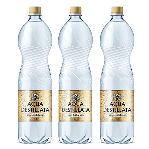 Agua destilada 4,5 L (3 botellas x 1,5 L) 100% agua destilada de vapor pura, TDS 000 ppm, sin BPA