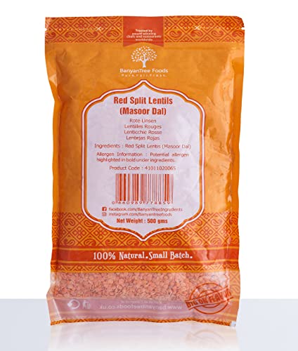 Lentejas rojas partidas (Masoor Dal) 500 g