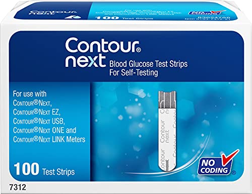 Bayer - Contour-Next - Tiras de prueba de glucosa en sangre, 100 Ea
