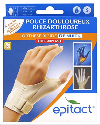 Epitact - Órtesis rígida nocturna para rizartrosis de pulgar de mano izquierda, talla S
