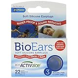 Bio Ears - Tapones para los oídos de silicona suave para protección contra el agua y el ruido con activ Aloe - 3 pares, 50 g