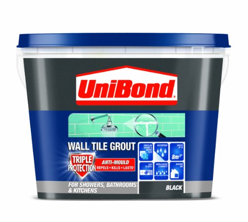 UniBond - Lechada triple protección antimoho para azulejos (1.38 kg), color negro