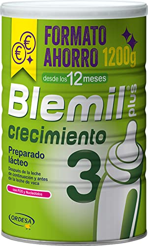 Blemil Plus 3 Crecimiento - Preparado lácteo en polvo, Desde los 12 Meses, 1200g