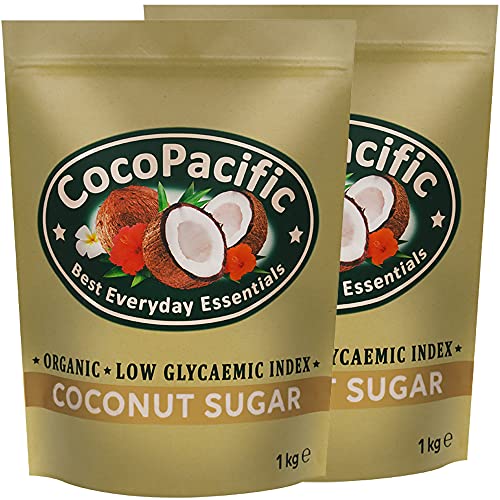 CocoPacific - Azúcar de coco bio, 1 kg, pack de 2