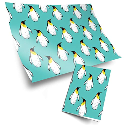 Papel de regalo Eco-Impreso – Lindo Pingüino Naturaleza Animal Bird | Perfecto para regalo, DIY, Navidad, Día del Padre, Pascua, Halloween, cumpleaños # 170007