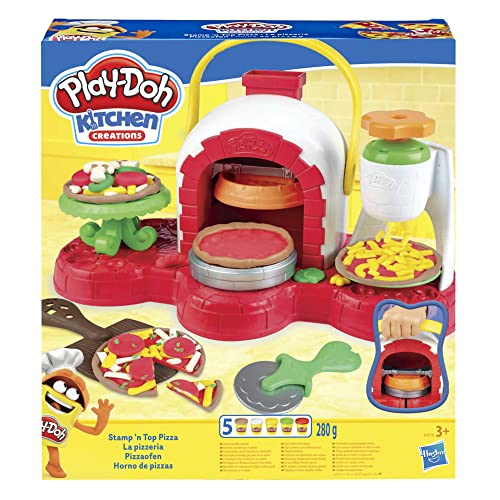 Play-Doh Horno para Pizza - Horno de Juguete y 5 Colores tóxicos