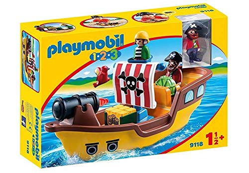 PLAYMOBIL 9118 1.2.3 Barco Pirata, A partir de 18 meses