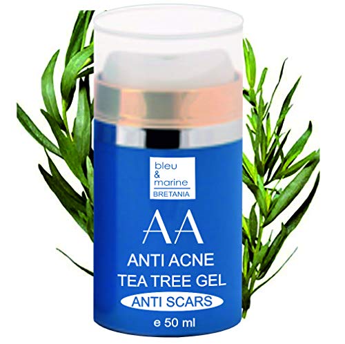 Gel Hidratante Anti Acné con Arbol de Té y Aloe Vera 50 ml - Unisex- Piel Grasa Neutraliza la formación de los granos