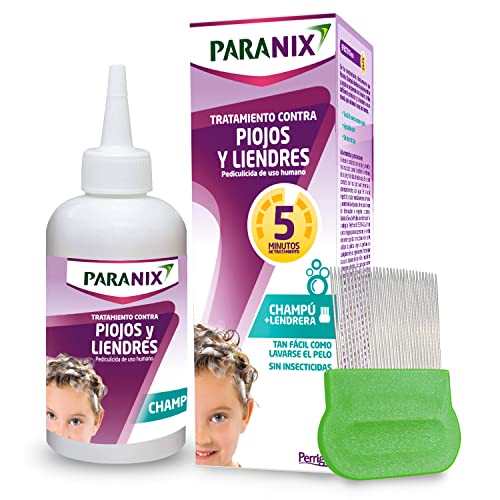 Paranix Champú y Lendrera para Tratamiento contra Piojos y Liendres, 200 ml