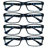 The Reading Glasses Company Gafas De Lectura Azul Carey Lectores Valor Pack 4 Estilo Diseñador Hombres Mujeres Rrrr92-3 +2,50 4 Unidades 88 g