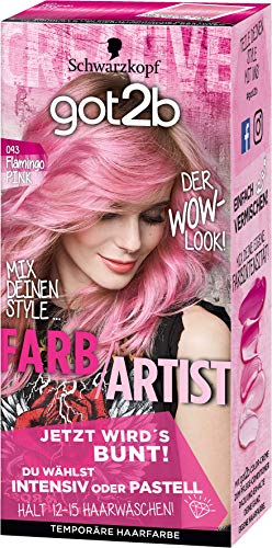 Schwarzkopf got2b 093 Flamingo Rosa Color de Artist Color del pelo (3 unidades, X 80 ml)