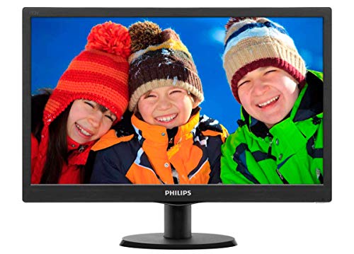 Philips 193V5LSB2/10- Monitor de 19' (1366x768, TN, 16:9, D-Sub, 60 Hz, VESA), Negro