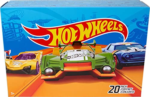 Hot Wheels - Pack De 20 Vehículos con Embalaje de Cartón, Coches de Juguete (Modelos Surtidos) (Mattel DXY59), Exclusivo en Amazon