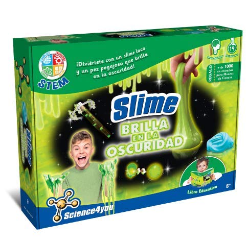 Science4You-Slime Juguete Educativo Stem para Niños +8 Años, Slime Brilla Oscuridad, Multicolor (611672)