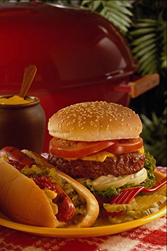 710075 Hot Dog And Hamburger A4 - Póster fotográfico (10 x 8 cm)