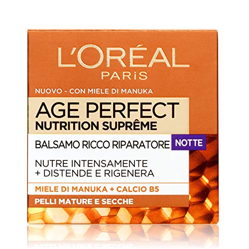 L'Oréal Paris Dermo Expertise - Age Perfect Nutrition Supreme - Crema nutritiva de noche para piel madura, 50 ml
