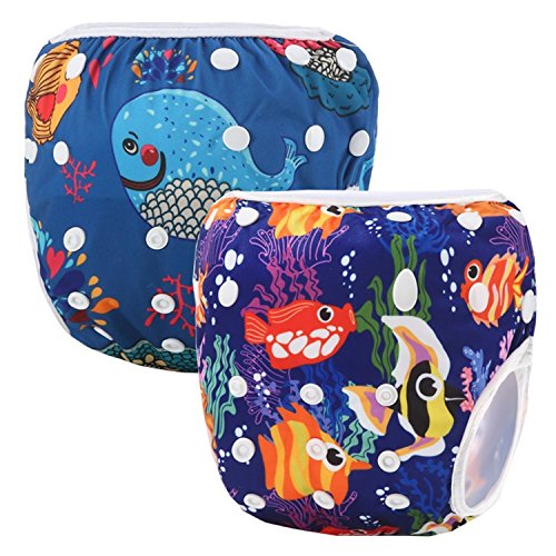 Storeofbaby Funda lavable para pañales de bebé reutilizable para Little Swimmer 2 Pack