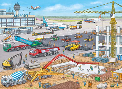 Ravensburger Kinderpuzzle- Obra en el Aeropuerto, Color Blanco (10624)