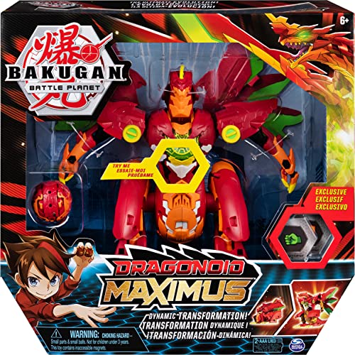 Spin Master- Bakugan-Dragonoid Maximus Juguete, Color naranja, rojo (Concentra 6051243)