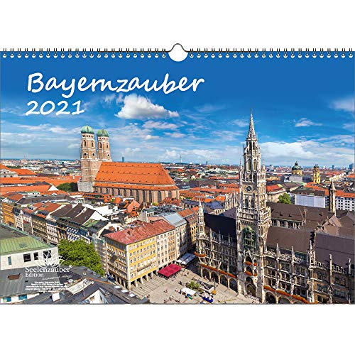 Calendario DIN A3 de Bayernzauber para 2021 Baviera – Set de regalo Contenido: 1 calendario, 1 tarjeta de felicitación de Navidad y 1 tarjeta de felicitación (total 3 piezas)